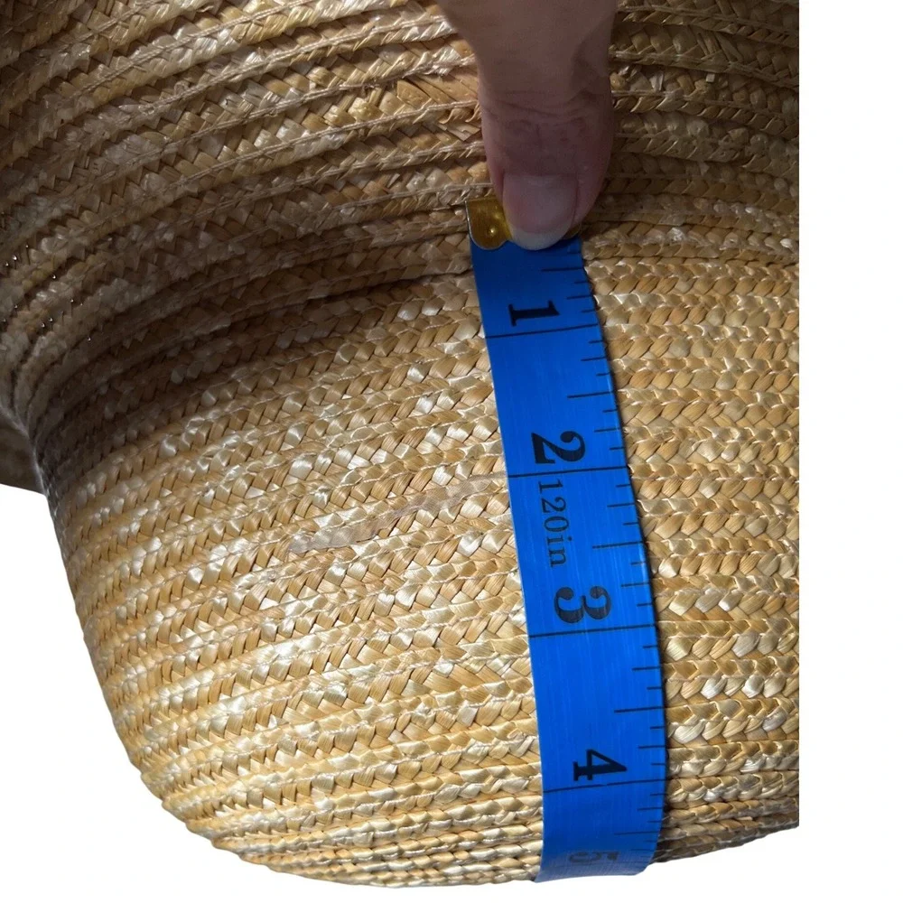 Coastal‎ Straw Sun Hat Wide Brim Wheatbraid Woven Giovannio OS